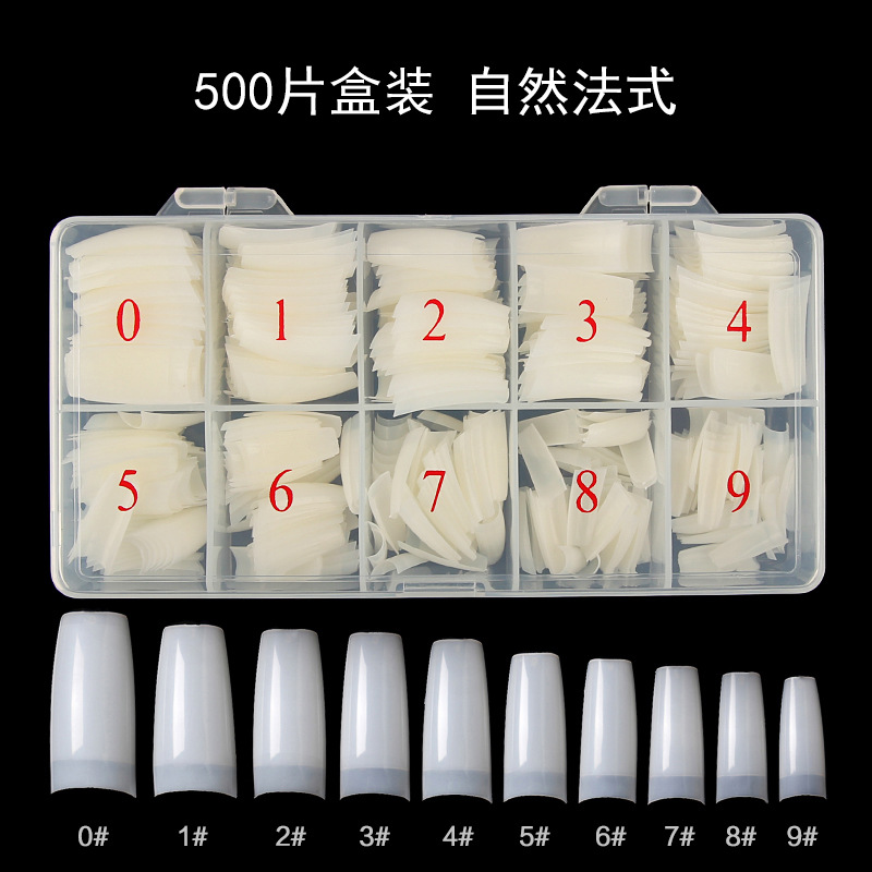 Box 500 Acrylic False Nail Tips Clear White Natural Color French Nail Full Cover Half Tips Ultra Flexible Size 10size Fake Artificial Nails, Red;gold
Box 500 Acrylic False Nail Tips Clear White Natural Color French Nail Full Cover Half Tips Ultra Flexible Size 10size Fake Artificial Nails, Red;gold