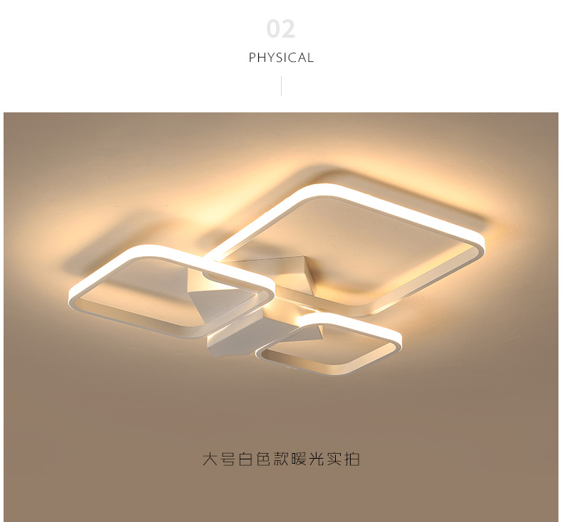 Led Nordic modern minimalist office aluminum Ceiling Lights rectangular bedroom restaurant pendant lamp