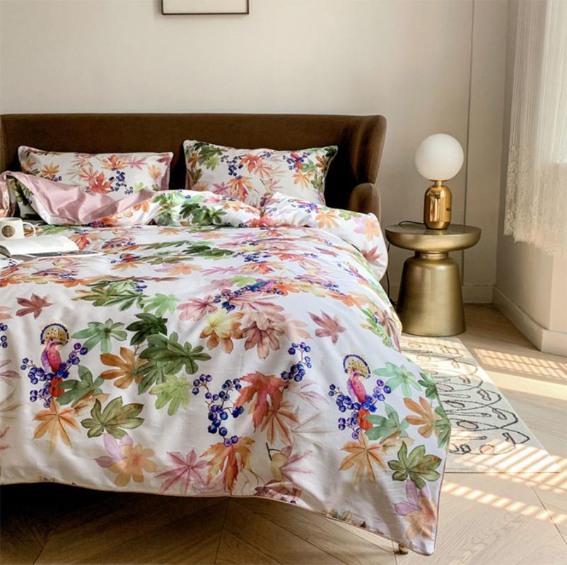 Fashion pastoral bedding set, queen king cotton vintage colorful plant double home textile bed sheet pillow case duvet cover, Picture color
Fashion pastoral bedding set, queen king cotton vintage colorful plant double home textile bed sheet pillow case duvet cover, Picture color