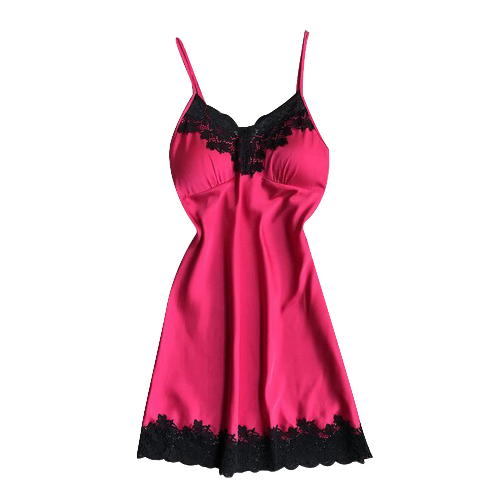 Satin Sleepwear Women Ladies Nightwear Nightdress Sexy Lingerie with Chest Pads 121
Satin Sleepwear Women Ladies Nightwear Nightdress Sexy Lingerie with Chest Pads 121