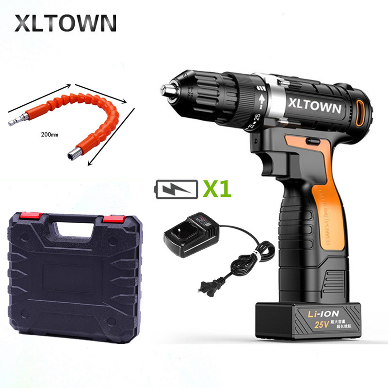 XLTOWN 25V Cordless drill rechargeable lithium battery electric screwdriver home multi-function electric screwdriver power tools
XLTOWN 25V Cordless drill rechargeable lithium battery electric screwdriver home multi-function electric screwdriver power tools
