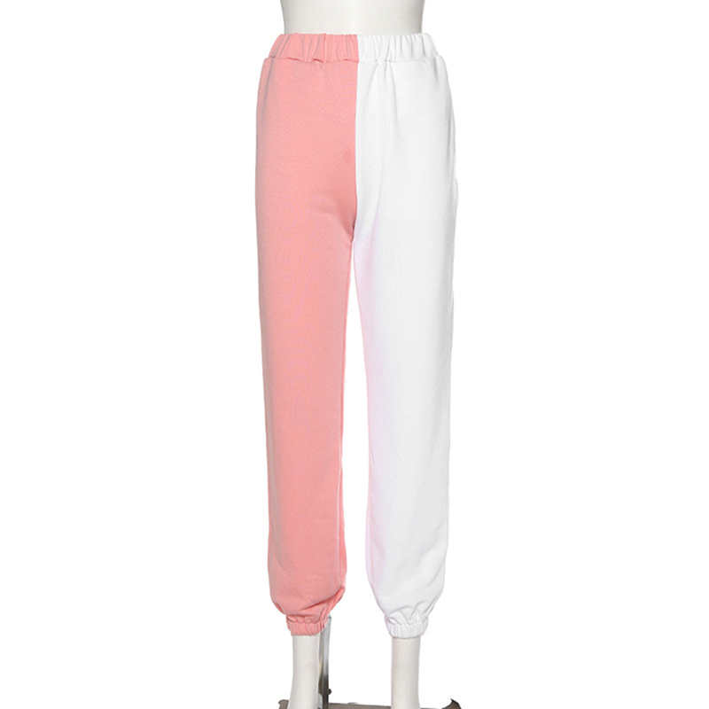 GAOKE Casual Sporty Women Sweatpants Spring Fashion 2020 Patchwork Trousers Workout High Waist Color Blocking Long Pants Slim