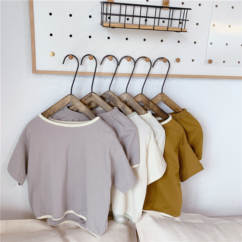 Toddlers Children Summer Clothing Sets Pure Color Loose T-shirts Shorts 2pcs Korean Style Unisex Kids Outfits Casual Suits, Bs
Toddlers Children Summer Clothing Sets Pure Color Loose T-shirts Shorts 2pcs Korean Style Unisex Kids Outfits Casual Suits, Bs