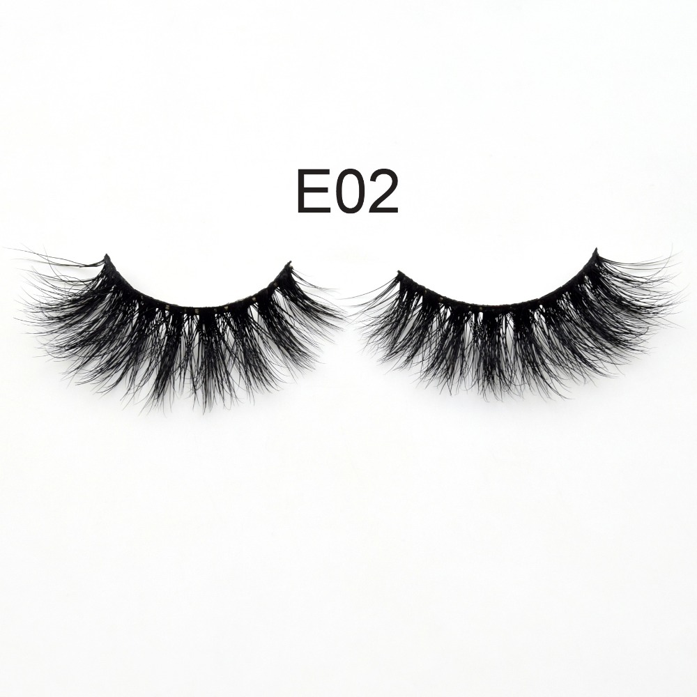 New Mink Lashes 3D Mink Eyelashes 100% Cruelty free Lashes Handmade Reusable Natural Eyelashes Popular False Eeye Lashes Makeup E series