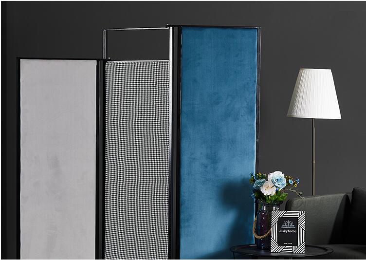 Openwork Screen Metal Nordic Room Dividers partition mobile folding simple double-sided office decoration small house