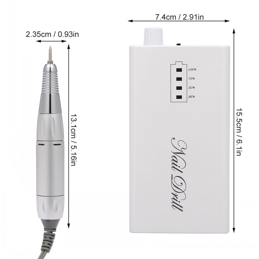 Rechargeable Nail Art Equipment Drill Machine Kit Electric Polisher Cordless Portable Manicure Set Nails Tools