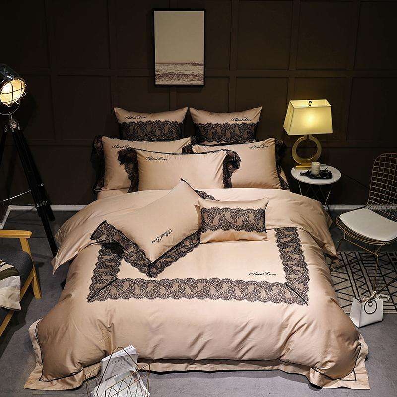 34Romantic Chocolate Color Lace 60S Egyptian Long-staple Cotton Bedding Set Duvet Cover Bed Linen Bed Sheet Pillowcases
34Romantic Chocolate Color Lace 60S Egyptian Long-staple Cotton Bedding Set Duvet Cover Bed Linen Bed Sheet Pillowcases