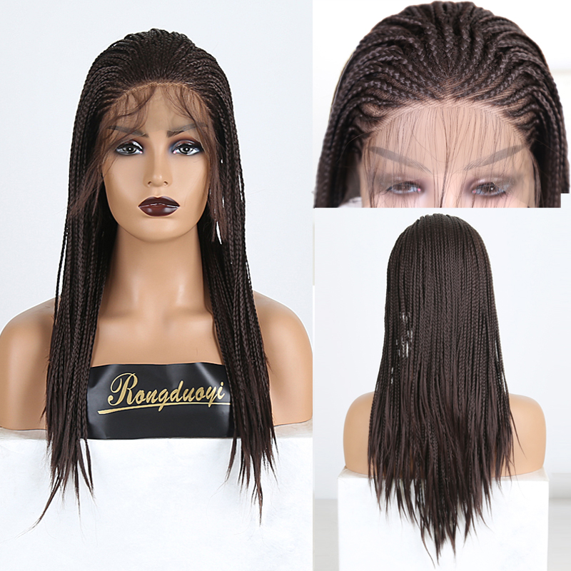 RONGDUOYI Brown Heat Resistant Hair Synthetic Lace Front Wig Free Part Braided Box Braids Wigs for Women Fiber Cosplay Lace Wig, As pic
RONGDUOYI Brown Heat Resistant Hair Synthetic Lace Front Wig Free Part Braided Box Braids Wigs for Women Fiber Cosplay Lace Wig, As pic