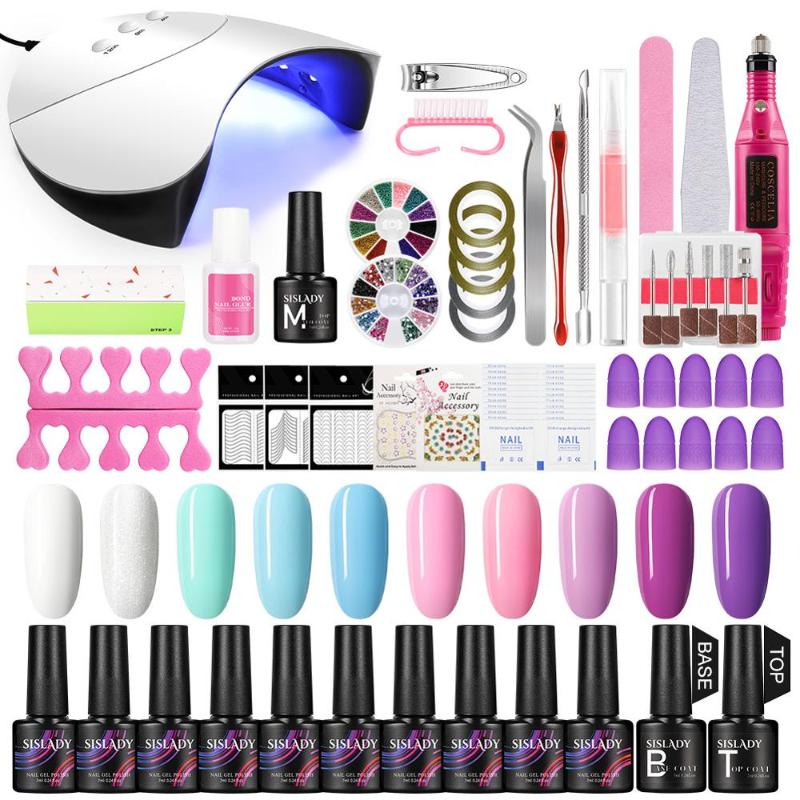 Manicure Set With EU US Nail Drill Machine 10pcs 7ML Nail Gel Polish Set UV LED Lamp Dryer Long Lasting VarnishFor Manicure
Manicure Set With EU US Nail Drill Machine 10pcs 7ML Nail Gel Polish Set UV LED Lamp Dryer Long Lasting VarnishFor Manicure