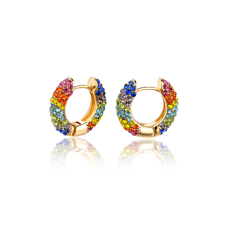 Hoop & Huggie ZFYIN Gold Color Summer Rainbow Colorful Pave Crystal Mini Huggies Earrings For Women
Hoop & Huggie ZFYIN Gold Color Summer Rainbow Colorful Pave Crystal Mini Huggies Earrings For Women