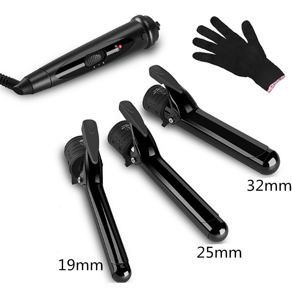 3 Part Hair Curling Iron Professional 19 25 32mm Hair Curler Roller Ceramic curling wand Machine Hair Styling Tools 100-240V