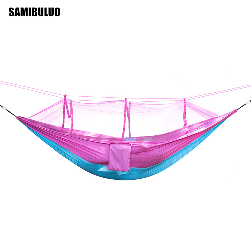 Portable Mosquito Net Camping Hammock Outdoor Garden Travel Swing Parachute Fabric Hang Bed Hammock
Portable Mosquito Net Camping Hammock Outdoor Garden Travel Swing Parachute Fabric Hang Bed Hammock