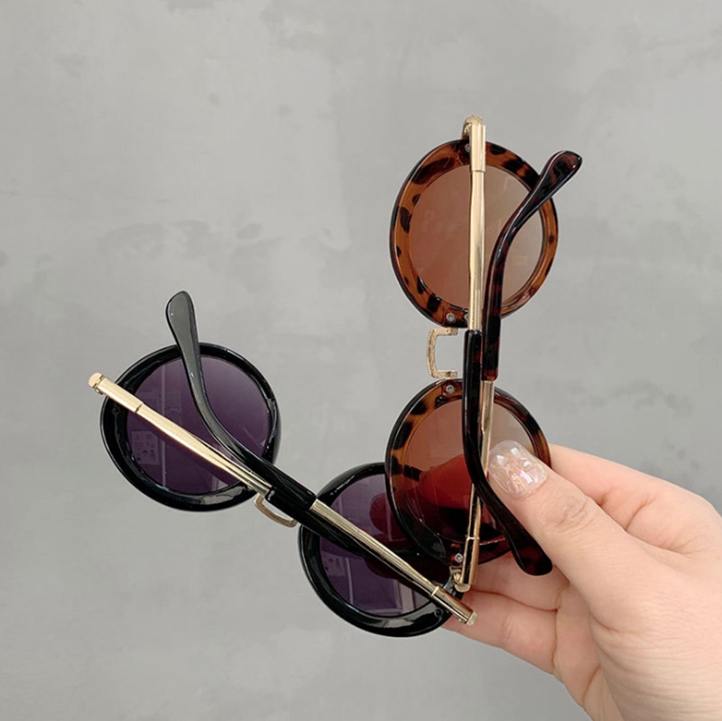 Sunglasses Retro Goggle Round Girls Eyeglasses Children Beach Sun Glasses Summer Kids Accessories Leopard Flower 6 Colors DHW3432 Z260305