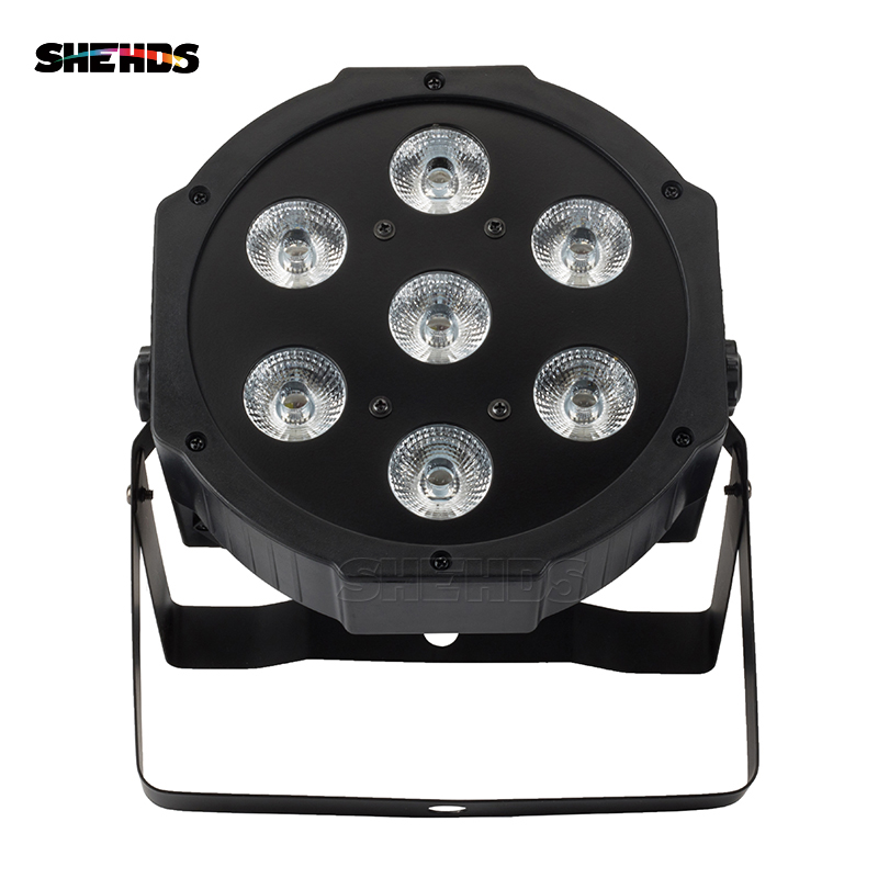 SHEHDS LED 7x18W RGBWA+UV Par Light with DMX512 IN/OUT and Power IN & OUT 6in1 stage light effect for Wash Effect DJ disco от DHgate WW