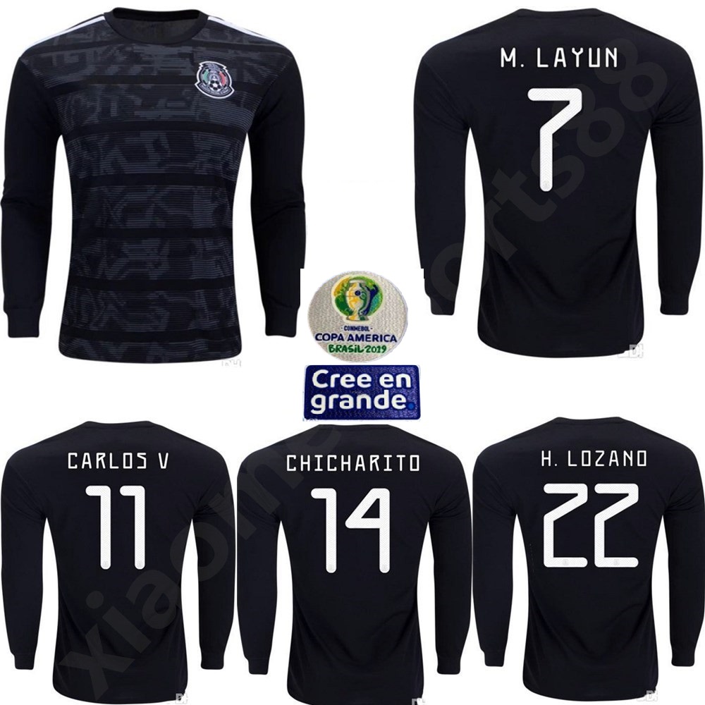 2019 Copa America Mexico Soccer Jersey 19 20 CHICHARITO Camisetas de futbol H.LOZANO G.DOS SANTOS GUARDADO man Long sleeve football shirts, Black+copa america patch
2019 Copa America Mexico Soccer Jersey 19 20 CHICHARITO Camisetas de futbol H.LOZANO G.DOS SANTOS GUARDADO man Long sleeve football shirts, Black+copa america patch