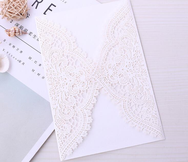 Laser Cutting Invitation Card Greeting Cards Vertical Laser Cut Cards For Wedding Bridal Shower Party Birthday