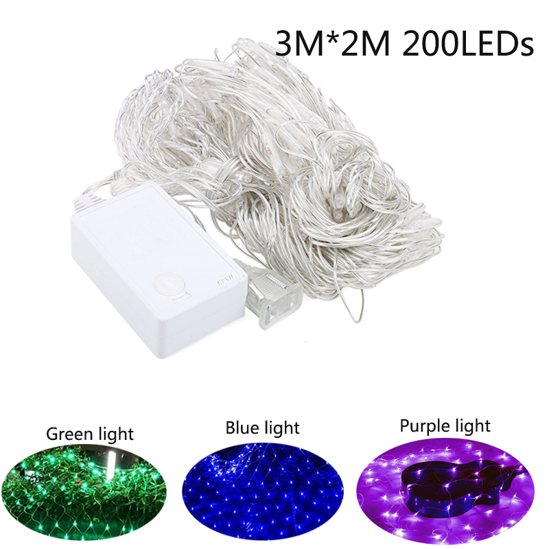 LED String Lights Net Mesh Lights Indoor Outdoor Party Christmas Tree lighting 3M*2M 200LEDs AV220V with 8 Modes Wall Decoration Lamp
LED String Lights Net Mesh Lights Indoor Outdoor Party Christmas Tree lighting 3M*2M 200LEDs AV220V with 8 Modes Wall Decoration Lamp