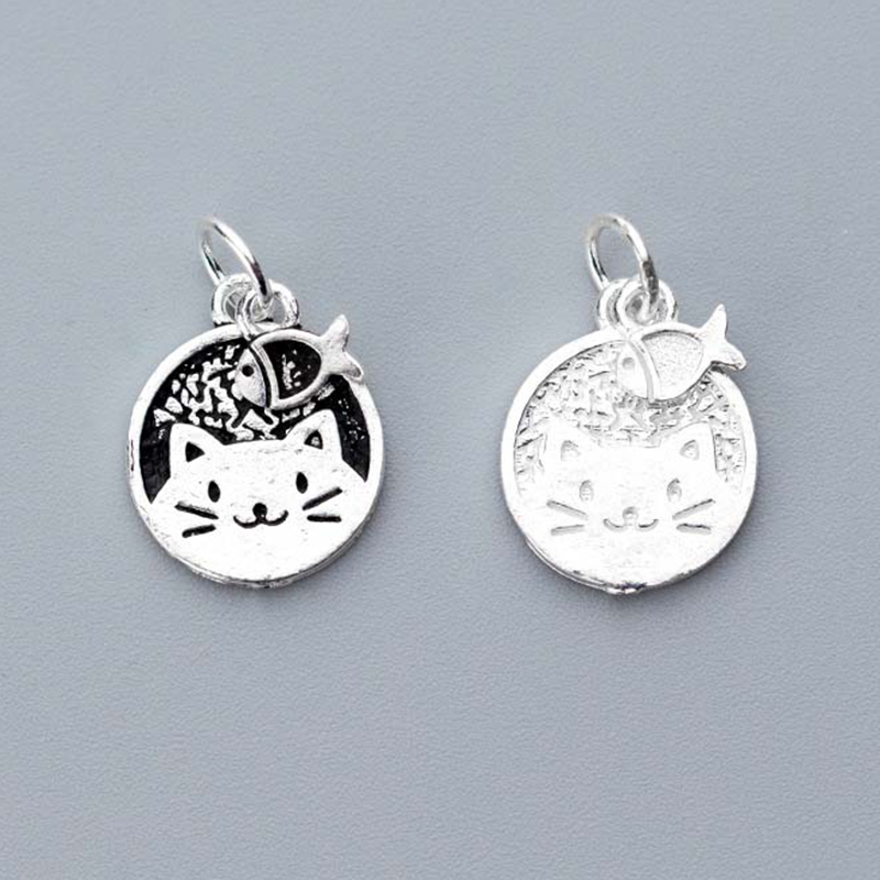 925 Sterling Silve 13mm Cute Kitty Medallion Charms Girls Handmade Bracelets Necklace Dangle Pendants DIY S925 Silver Jewelry
925 Sterling Silve 13mm Cute Kitty Medallion Charms Girls Handmade Bracelets Necklace Dangle Pendants DIY S925 Silver Jewelry