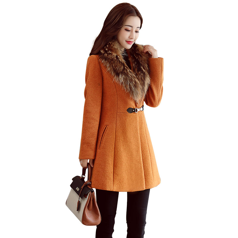 Women Coats Artificial Fur Collar Woolen Warm Slim Solid Womens Coats Winter 2019 New Mid-Length Single Button Wool Women, Orange
Women Coats Artificial Fur Collar Woolen Warm Slim Solid Womens Coats Winter 2019 New Mid-Length Single Button Wool Women, Orange