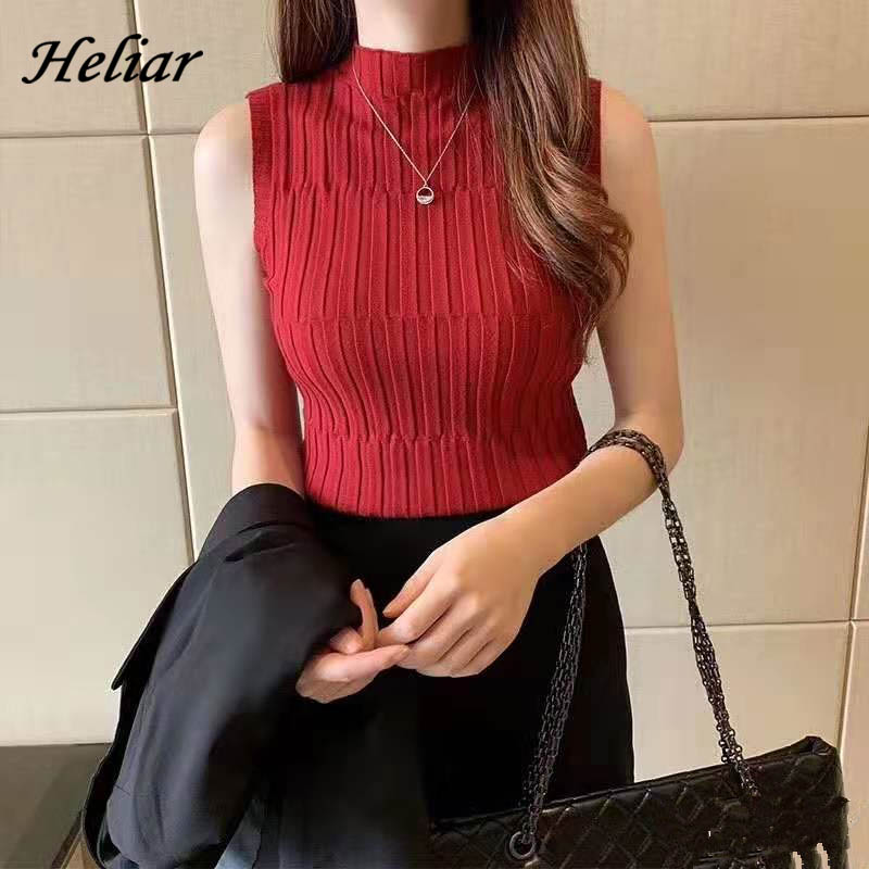 HELIAR Tops Women Solid Knitted Vest Skinny Female Tank Tops Ladies Turtleneck Sexy Slim Female Night Club Sexy 2020 Summer, Brown
HELIAR Tops Women Solid Knitted Vest Skinny Female Tank Tops Ladies Turtleneck Sexy Slim Female Night Club Sexy 2020 Summer, Brown