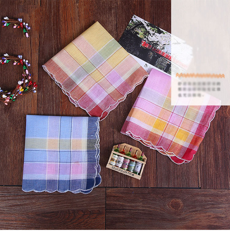 28X28 Cotton handkerchief Plaid handkerchief Variety of mixed color cotton crescent side ladies plaid handkerchief Hand towel
28X28 Cotton handkerchief Plaid handkerchief Variety of mixed color cotton crescent side ladies plaid handkerchief Hand towel