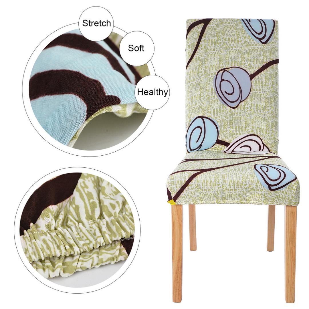 Chair Covers Spandex Elastic Dining Flower Printing Removable Seat Cover Four Seasons Home Banquet Wedding Party Anti-dirty