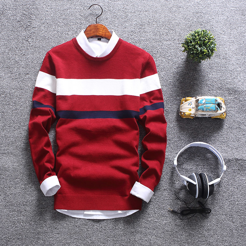 2018 New Fashion Autumn Sweater Men Round Collar Soft Pullover Men Slim Fit Mens Sweaters Casual Male Christmas Sweater MY1803 V191118