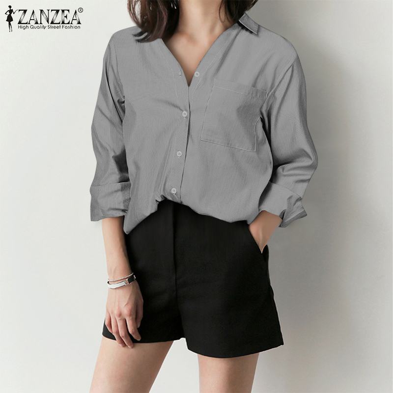 2020 Vintage Striped Shirts ZANZEA Women Tops and Blouses Lapel Neck Buttons Down Blusas Casual Long Sleeve Tunic Shirts 5XL, Black
2020 Vintage Striped Shirts ZANZEA Women Tops and Blouses Lapel Neck Buttons Down Blusas Casual Long Sleeve Tunic Shirts 5XL, Black