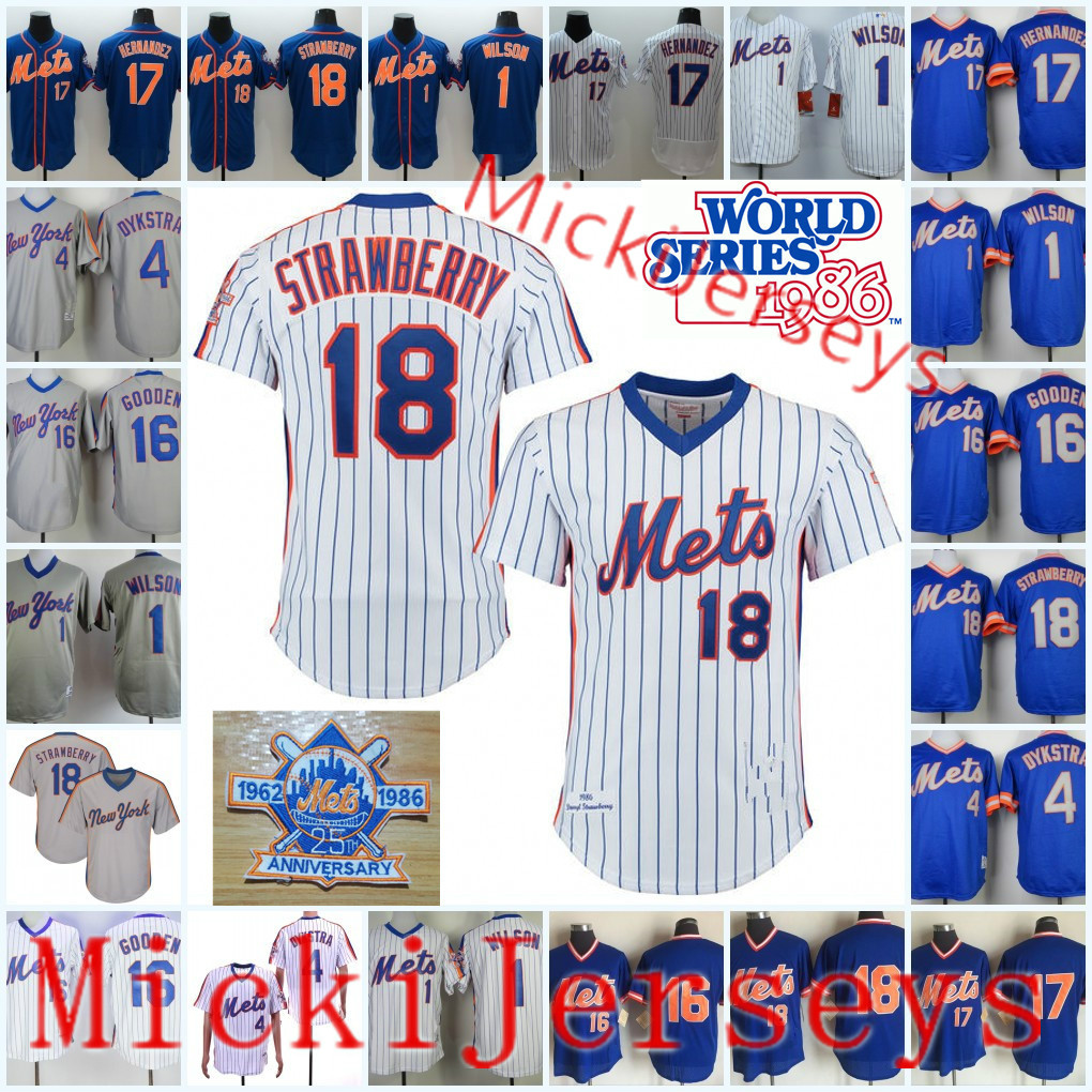 Mens NYMET #18 Darryl Strawberry 1986 WS Champions Jersey #1 Mookie Wilson #4 Lenn Dykstra #16 Dwight Gooden #17 Keith Hernandez Jersey S-3X, Blue;black
Mens NYMET #18 Darryl Strawberry 1986 WS Champions Jersey #1 Mookie Wilson #4 Lenn Dykstra #16 Dwight Gooden #17 Keith Hernandez Jersey S-3X, Blue;black