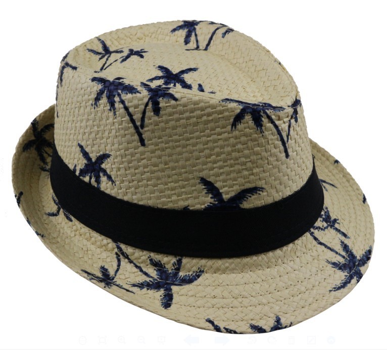 LNPBD 2017 hot sale Summer straw Sun hat kids Beach Sun hat Trilby panama Hat handwork for boy girl Children 4 colour D19011103