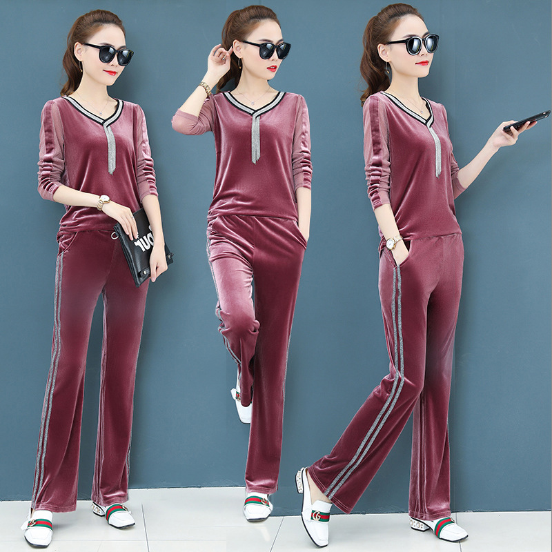 spring women sport suit velvet loose wide leg sweatpant+sweatshirt jogger exercise workout outfit running casual set sportswear, Purple
spring women sport suit velvet loose wide leg sweatpant+sweatshirt jogger exercise workout outfit running casual set sportswear, Purple