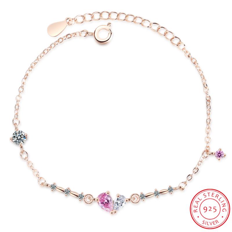 Other Bracelets Sweet 925 Sterling Silver Pink Zirconia Butterfly Chain Bracelet For Women Valentine's Gift Fine Jewelry Pulseras S-B264
Other Bracelets Sweet 925 Sterling Silver Pink Zirconia Butterfly Chain Bracelet For Women Valentine's Gift Fine Jewelry Pulseras S-B264