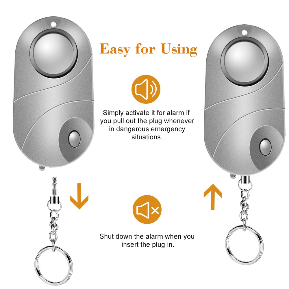 Self Defense Alarm Keychain for Women Girls Kids Security Protect Alert Personal Safety Scream Loud Emergency Alarm