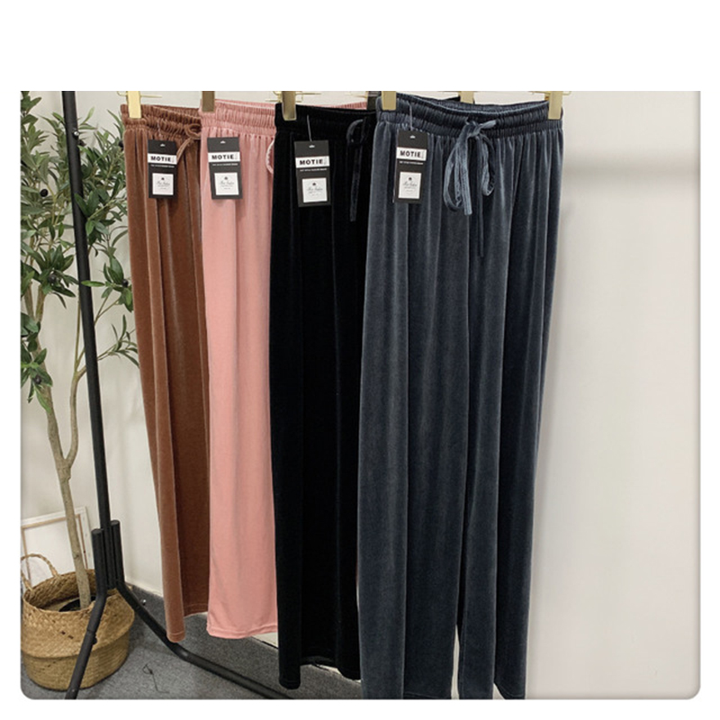 Velvet High Waist Solid Color Wide Leg Pants Female Trousers 2020 Spring The New Korean Version Leisure Thin Mop Pants
Velvet High Waist Solid Color Wide Leg Pants Female Trousers 2020 Spring The New Korean Version Leisure Thin Mop Pants