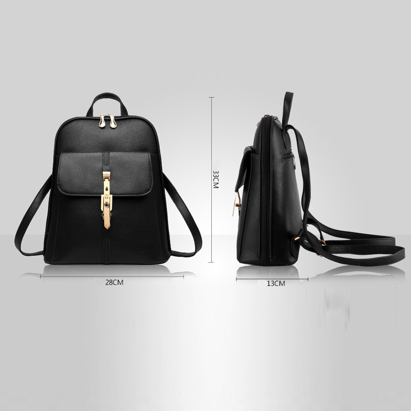 2025 new HBP high quality Soft leather Women Backpacks Large Capacity School Bags For Girl ShoulderBag Lady Bag Travel Backpack Black