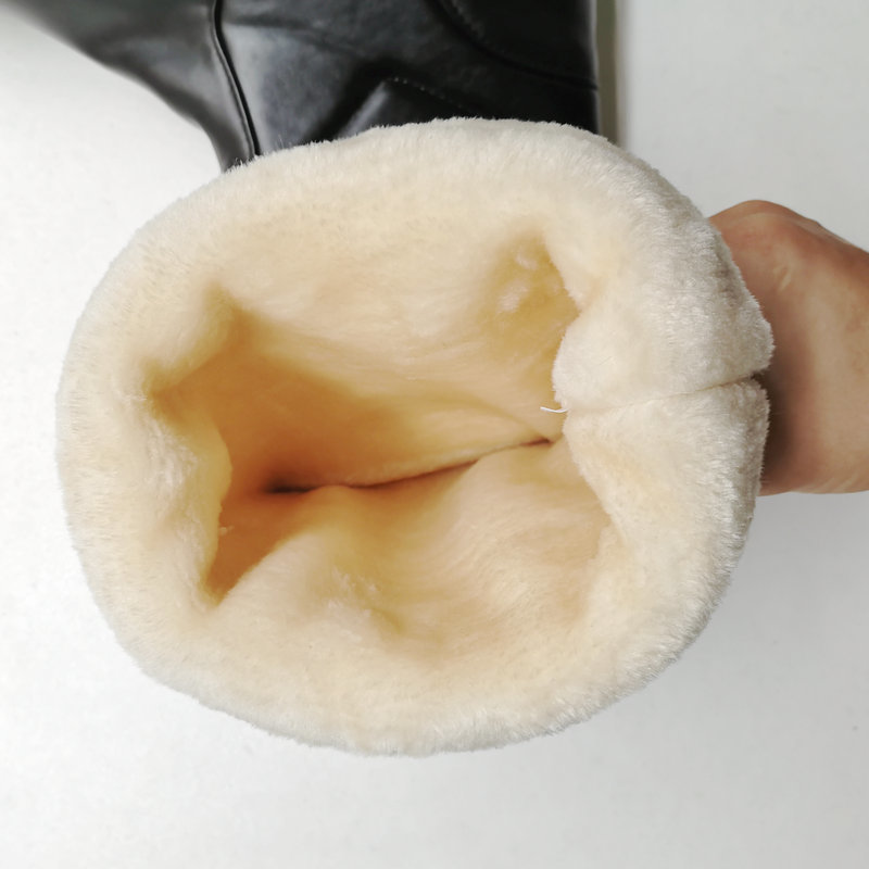 Winter Warm Plush Knee High Boots Women comfy Flat Heel Snow Boots Slip On Platform Woman Long Boots Shoes Black Pink White Y200115