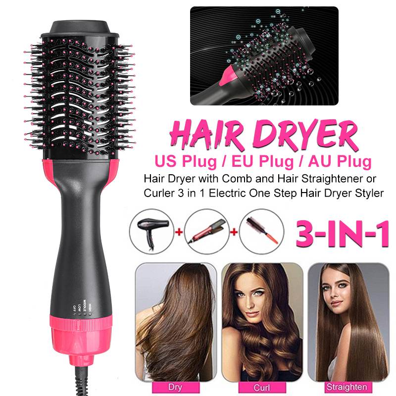 3 In 1 Electric Professional Hair Dryer Comb Infrared Negative Ion Hot Air Comb Straight Curling Hair Hairdryer EU/US/AU
3 In 1 Electric Professional Hair Dryer Comb Infrared Negative Ion Hot Air Comb Straight Curling Hair Hairdryer EU/US/AU