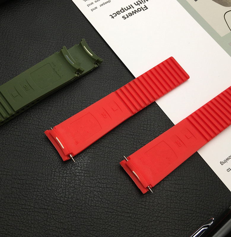 21mm Black Red Green silicone Rubber Watchband For strap for Aquanaut series 5164a 5167a Watch band Spring bar