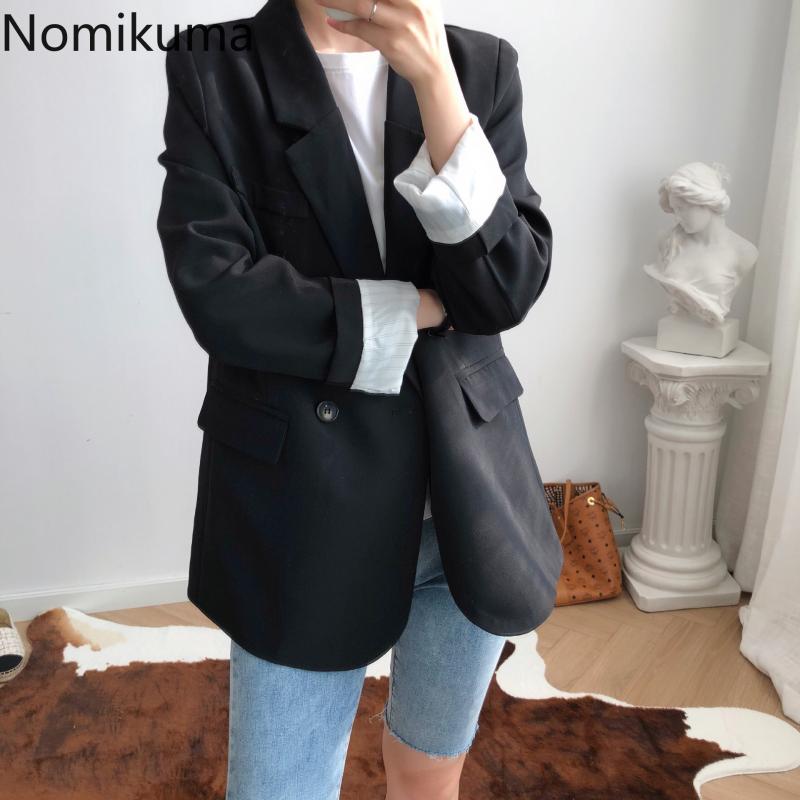 Nomikuma Fashion Single Button Notched Collar Women Blazer Jacket 2020 Elegant Pockets Female Outerwear Lady Workwear 3Z126, Black
Nomikuma Fashion Single Button Notched Collar Women Blazer Jacket 2020 Elegant Pockets Female Outerwear Lady Workwear 3Z126, Black