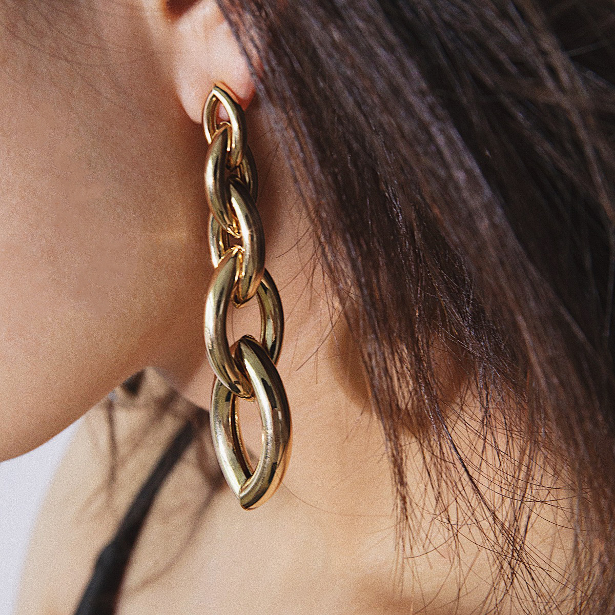 Fashion-Europe and the United States cross-border jewelry pendant earrings simple long irregular chain earrings women