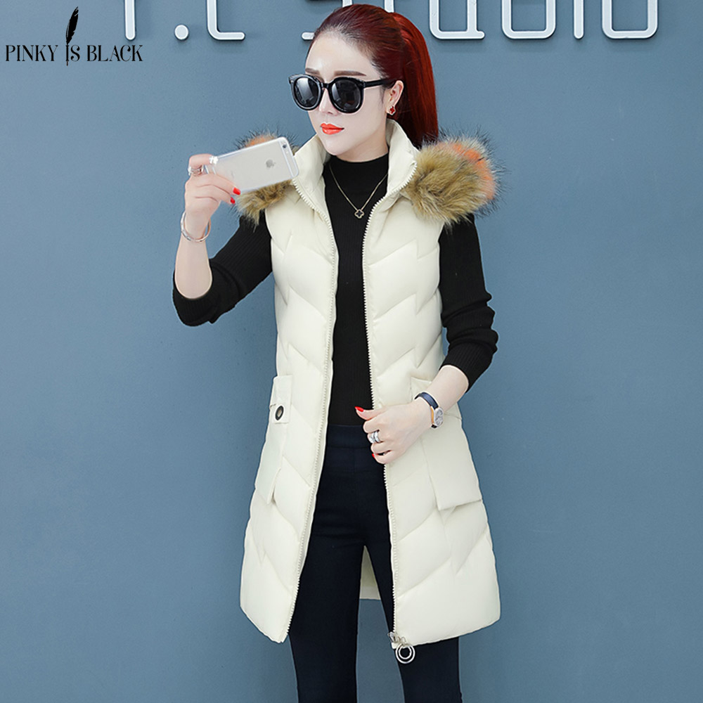PinkyIsBlack Women Vest Winter Jacket Pocket Fur Hooded Coat Warm Casual Cotton Padded Long Vest Female Sleeveless Waistcoat, Black
PinkyIsBlack Women Vest Winter Jacket Pocket Fur Hooded Coat Warm Casual Cotton Padded Long Vest Female Sleeveless Waistcoat, Black