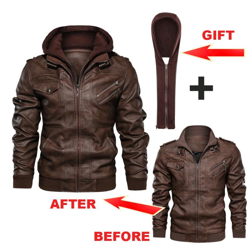 Men's Jackets Men Leather Jacket Fashion Autumn Winter Casual Motorcycle Pu 3xl