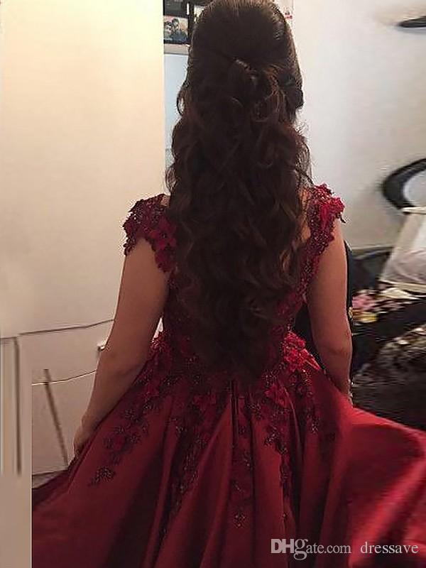 Elegant Burgundy Prom Dresses A Line Off Shoulders With Appliques Beads Long Robe De Soriee Party Evening Gowns Bc1382 B0320
