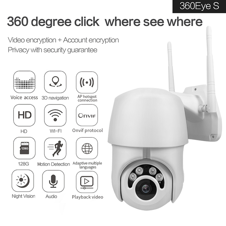 HD 1080P Cloud Storage Wireless Wifi PTZ IP Camera waterproof Outdoor Speed Dome Camera IR Night vision video Surveillance CCTV camcorder