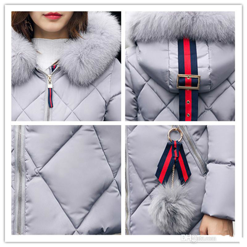 Fashion-winter coat thickened parka women stitching slim long winter coat down cotton ladies down parka down jacket women 2020