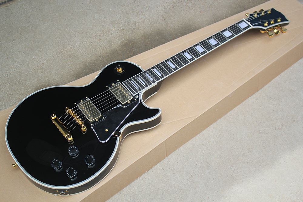 Factory Custom Black Electric Guitar With Ebony Fretboard,White Pearl Block Fret Inlay,White Binding Frets,Offer Customized
Factory Custom Black Electric Guitar With Ebony Fretboard,White Pearl Block Fret Inlay,White Binding Frets,Offer Customized