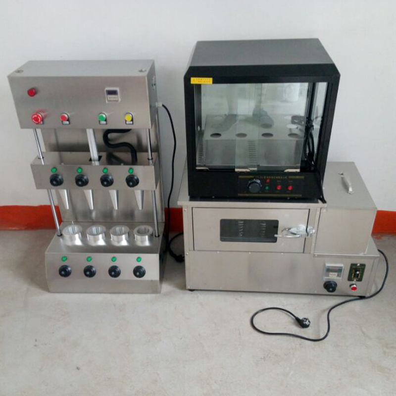 Quality assurance new commercial large vertical pizza cone machine hot multi-function rotary pizza oven machine and Display case