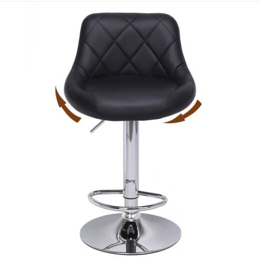 Fashion Furniture Wholesales HOT Sales 2pc Adjustable High Type with Disk No Armrest Rhombus Backrest Design Bar Stool