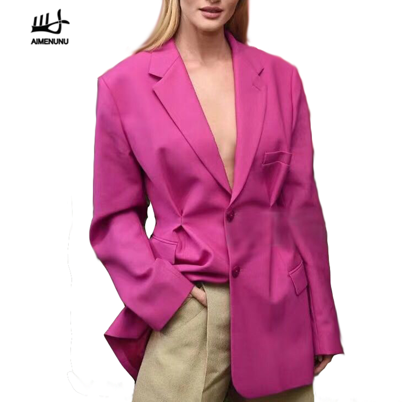 AIMENUNU Autumn Solid Blazer For Women Lapel Collar Long Sleeve Button Tunic Coat Top Female 2019 Fashion Clothes New, Black
AIMENUNU Autumn Solid Blazer For Women Lapel Collar Long Sleeve Button Tunic Coat Top Female 2019 Fashion Clothes New, Black