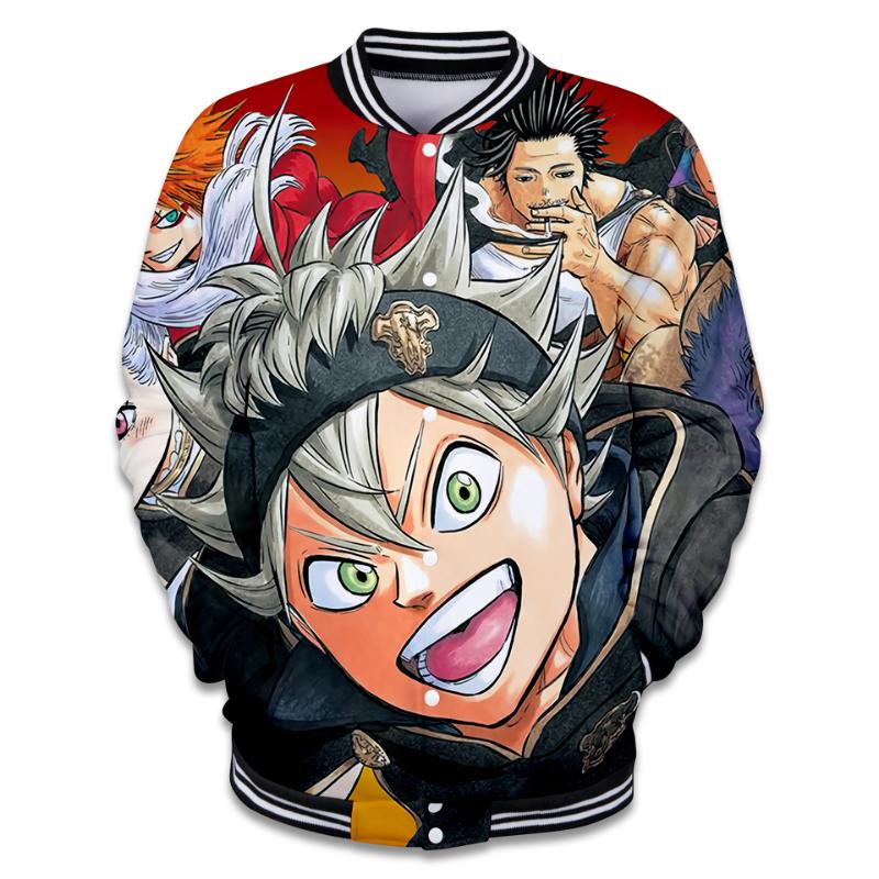 Black Clover 3D Baseball Jackets Women/Men Fashion Long Sleeve Jacket 2020 Hot Sale Harajuku Casual Streetwear Anime Clothes, As picture
Black Clover 3D Baseball Jackets Women/Men Fashion Long Sleeve Jacket 2020 Hot Sale Harajuku Casual Streetwear Anime Clothes, As picture